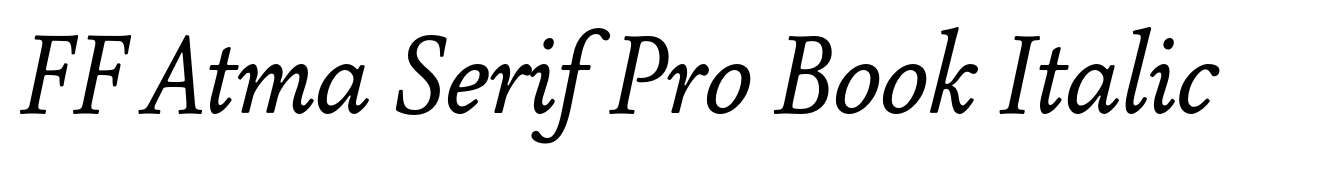 FF Atma Serif Pro Book Italic